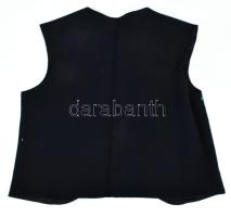Fekete hímzett mintás mellény 64 cm Kézimunka hibátlan állapotban