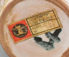 Fórizsné Sárai Erzsébet: Férfi díszváza. Mázas kerámia. jelzett, hibátlan. 29 cm