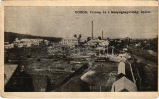 Dorog, Fatelep és a bányaigazgatóságai épülete. Kiadja a Községi Sajtóvállalat Rt. (szakadások / tears)
