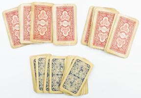 3 pakli régi Piatnik és egyéb tarokk kártya, hiányosak