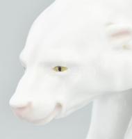 Herendi nagy jegesmedve. Kézzel festett, jelzett, hibátlan 22, m: 20 cm