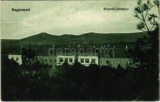 1914 Nagyenyed, Aiud; Honvéd laktanya. Földes Ede kiadása / K.u.K. military barracks (kis szakadás / small tear)