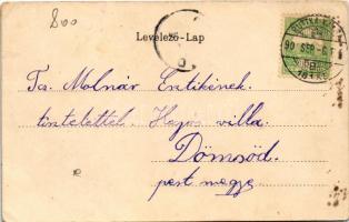 1904 Fenyőháza, Lubochna; Szecessziós lóherés montázs / Art Nouveau, clover, litho + "RUTTKA-KA...