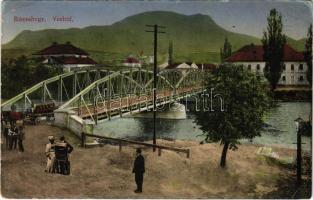 Rózsahegy, Ruzomberok; Vashíd, áruszállító lovaskocsi / bridge, horse cart (EB)