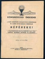 1938 A Budapesti Eucharisztikus Kongresszus népénekei kottafüzet, 35p