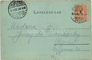 1899 (Vorläufer) Liptóújvár, Liptó-Újvár, Liptovsky Hrádok (Tátra); Hradek vár este. Schmidt Edgar /...