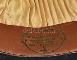 cca 1920 Schuler Antal kalaposmester jelzett szőrme kalap szép állapotban