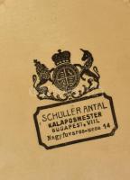cca 1920 Schuler Antal kalaposmester jelzett szőrme kalap szép állapotban