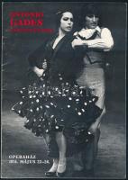 1974 Antonio Gades flamenco táncegyüttesének műsorfüzete, Operaház Budapest, 16p