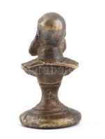 Ferenc József mini mellszobor. Bronz 4,5 cm