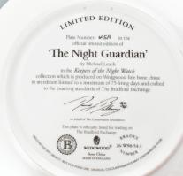 Wedgewood baglyos porcelán dísztál, Matricás, jelzett, hibátlan 20 cm