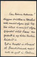 1901 Bp., Gerő Ödön (1863-1939) újságíró, műkritikus, író, szabadkőműves autográf levele gyerekeinek, Gerő Zsófiának (1895-1966), Andrásnak és Bélának, többek közt megdicsérve az egyik gyerek szép írását. Három és fél kézzel írt oldal.