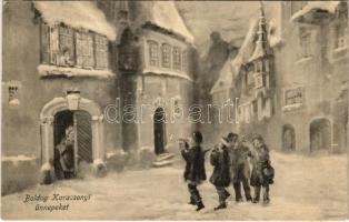 1923 Boldog karácsonyi ünnepeket / Christmas greeting art postcard. V.K. Vienne 5263. (EK)