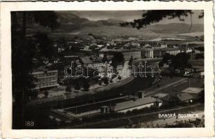 1940 Besztercebánya, Banská Bystrica; látkép uszodával / general view with swimming pool