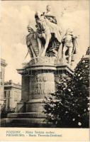 1912 Pozsony, Pressburg, Bratislava; Mária Terézia szobor / Maria Theresia-Denkmal / statue, monument (EK)