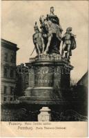 1906 Pozsony, Pressburg, Bratislava; Mária Terézia szobor. Bediene dich allein kiadása / Maria Theresia-Denkmal / statue, monument (EB)