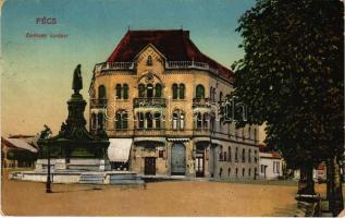 1927 Pécs, Zsolnay szobor. Vasúti levelezőlapárusítás 8636. 1917. (EK)