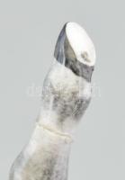 Herendi fiú szamáron, jelzéssel, szamár lába ragasztott, m: 11,5 cm