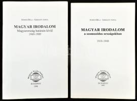 Somos Béla - Sárkány Anna: Magyar irodalom a szomszédos országokban. 1918-1948. Magyar irodalom Magyarország határain kívül. 1949-1989. Bp., 1997-1998., Magyar Nyelvi Intézet. Kiadói papírkötés, a második kötetben ceruzás bejelölésekkel.