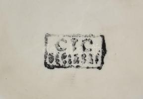 Női akt szobor, biszkvit porcelán, jelzéssel, kis kopottsággal, m: 23,5 cm