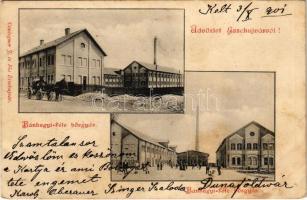 1901 Érsekújvár, Nové Zámky; Bánhegyi-féle bőrgyár. Conlegner J. és fia / leather factory. Art Nouveau (EK)