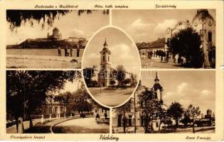 1939 Párkány, Stúrovo; park és Bazilika, Római katolikus templom, Főszolgabírói hivatal, Járásbíróság, Szent Imre tér / park, cathedral, church, courts, square (EK)