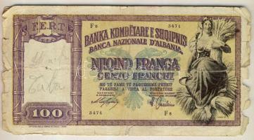 Albánia / olasz megszállás DN (1940) 100Fr T:IV