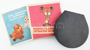 3 db szovjet mesefilm 8 mm-es filmen, tokban