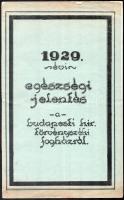1929 Egészségi jelentés a budapesti kir. törvényszéki fogházról, 8p