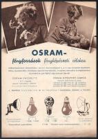 Osram fényforrások fényképészeti célokra - reklámlap, szakadással, 30×21 cm