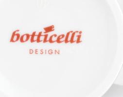 Botticelli Design kétszemélyes porcelán kávés készlet (2-2 db csésze és alj). Matricás, jelzett, hib...