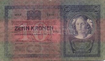 1904. 10K + 10K piros "Magyarország" bélyegzővel T:IV