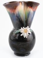 Liezen Austria kerámia váza, virág díszítménnyel, jelzéssel, kopással, m: 20 cm