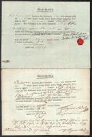 cca 1834-1835 Kolozsvári konvent befizetések igazolásai, rajtuk számos aláírással, közte érdekes nev...