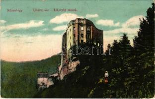 1914 Likavka, Likava (Rózsahegy, Ruzomberok); Likavai várrom. Valuch János kiadása / Likavsky zámok / castle ruins (EK)