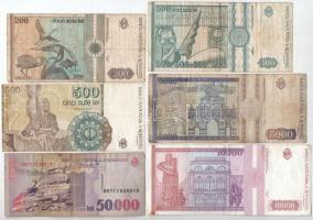 Románia 1991-1996. 200L-50.000L (6xklf) T:F
Romania 1991-1996. 200 Lei - 50.000 Lei (6xdiff) C:F