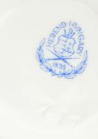 Herendi piros virágmintás csésze és alj. Kézzel festett, jelzett, minimális kopással, d: 6,5 - 11,5 ...