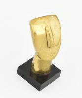 Moai, bronz, jelzés nélkül, kopásokkal, talapzaton, m: 7 cm