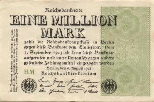 Német Birodalom / Weimari Köztársaság 1923. 1.000.000M (50x) T:II,II/III,III