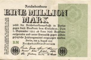 Német Birodalom / Weimari Köztársaság 1923. 1.000.000M (50x) T:II,II/III,III