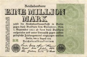Német Birodalom / Weimari Köztársaság 1923. 1.000.000M (50x) T:II,II/III,III