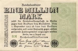 Német Birodalom / Weimari Köztársaság 1923. 1.000.000M (50x) T:II,II/III,III