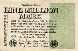 Német Birodalom / Weimari Köztársaság 1923. 1.000.000M (50x) T:II,II/III,III