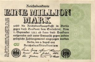 Német Birodalom / Weimari Köztársaság 1923. 1.000.000M (50x) T:II,II/III,III