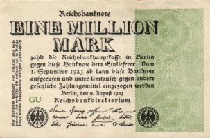 Német Birodalom / Weimari Köztársaság 1923. 1.000.000M (50x) T:II,II/III,III