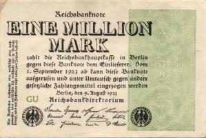 Német Birodalom / Weimari Köztársaság 1923. 1.000.000M (50x) T:II,II/III,III