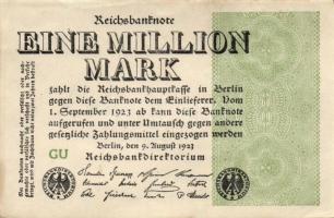 Német Birodalom / Weimari Köztársaság 1923. 1.000.000M (50x) T:II,II/III,III
