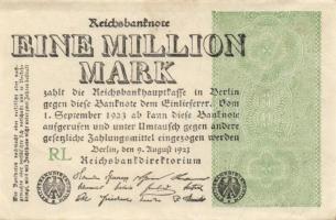 Német Birodalom / Weimari Köztársaság 1923. 1.000.000M (50x) T:II,II/III,III
