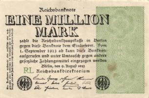 Német Birodalom / Weimari Köztársaság 1923. 1.000.000M (50x) T:II,II/III,III