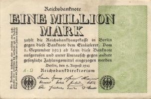 Német Birodalom / Weimari Köztársaság 1923. 1.000.000M (50x) T:II,II/III,III